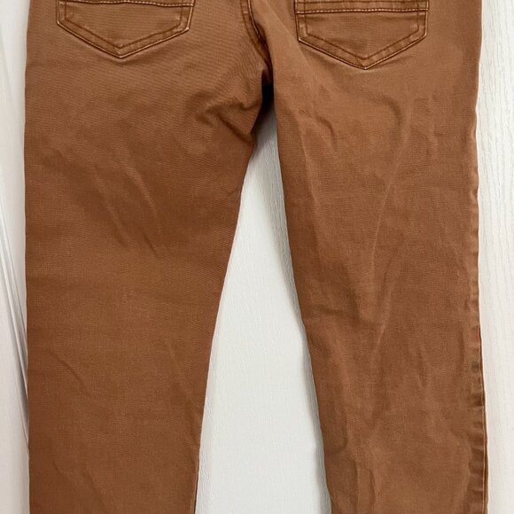 Hanna Andersson Pull-On Slim Twill Pants Boys Size 12 Carpenter Brown - Picture 10 of 11